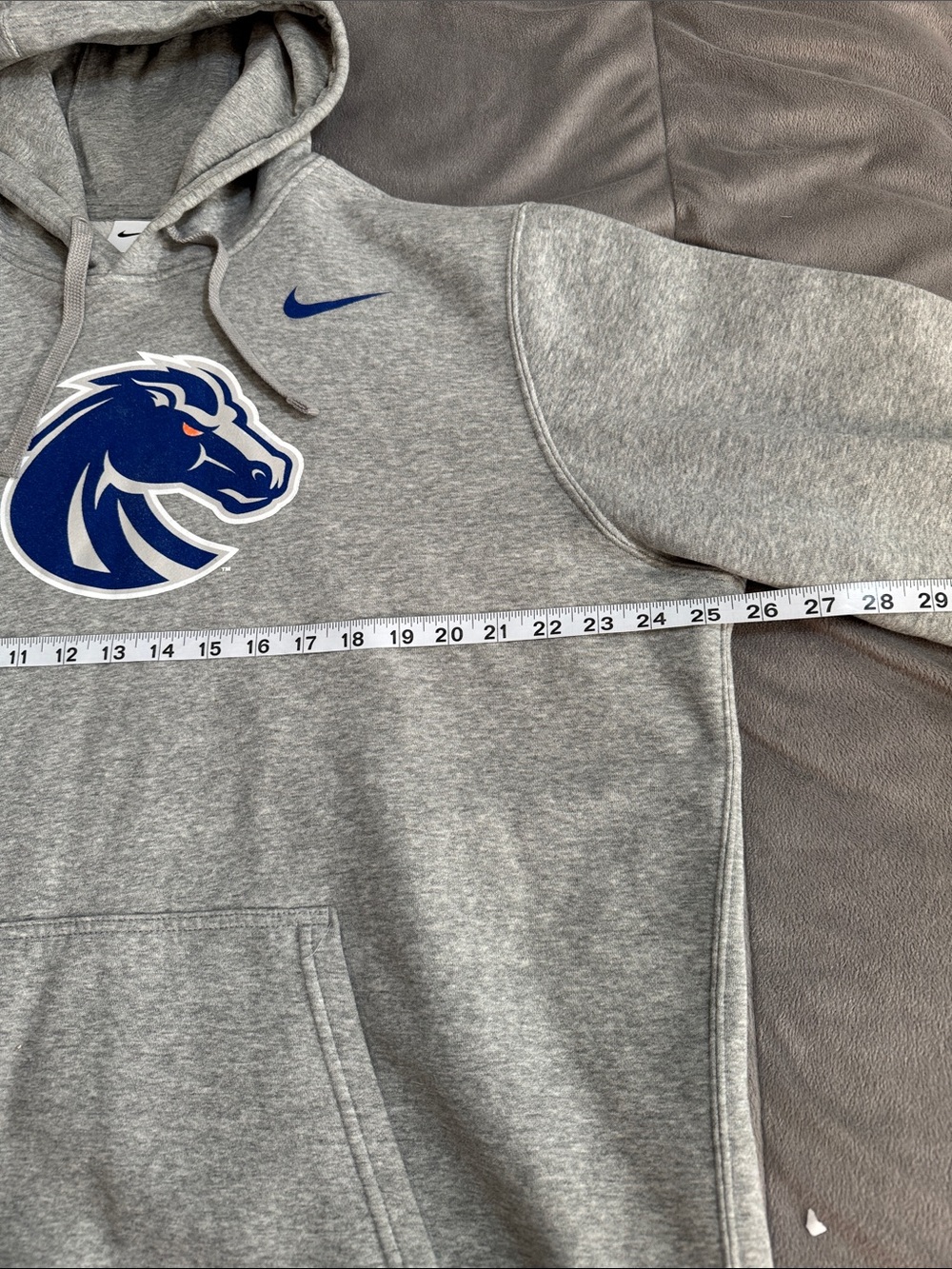 Nike Gray Hoodie with Blue Denver Broncos Logo Sz XL - Picture 8 of 11